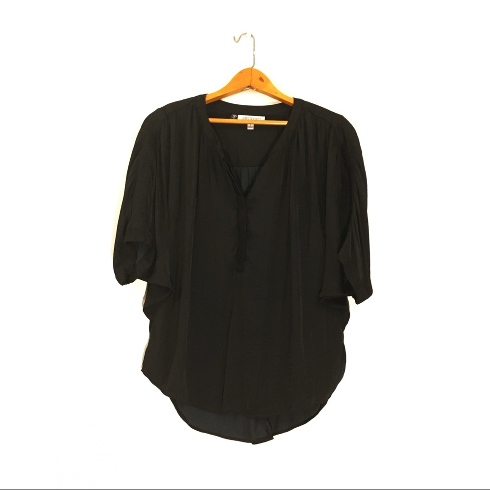Jennifer Lopez | Silky Black Blouse Small